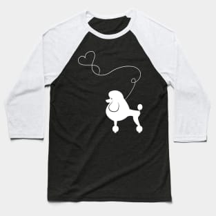 dog cute poodle heart Baseball T-Shirt